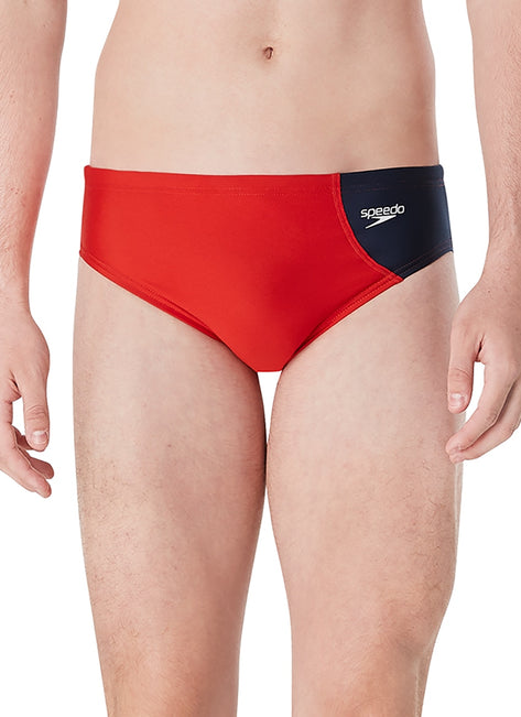 Speedo Vibe Men's Assymetrical Colorblock One Brief Swimsuit