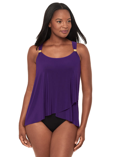 Miraclesuit Women's Razzle Dazzle Underwire Tankini Top