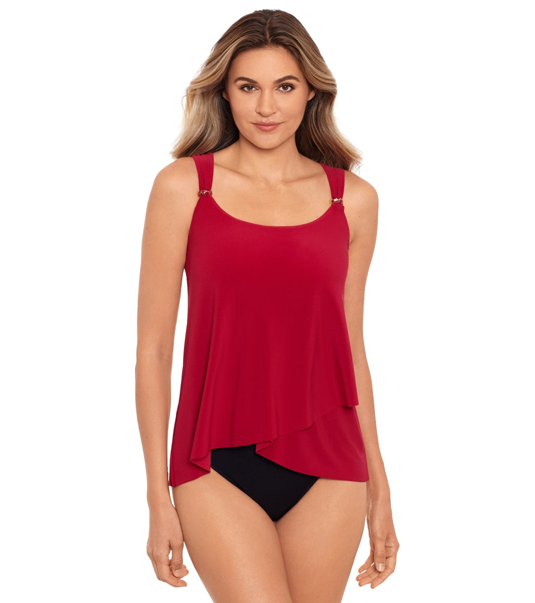 Miraclesuit Women's Razzle Dazzle Underwire Tankini Top at