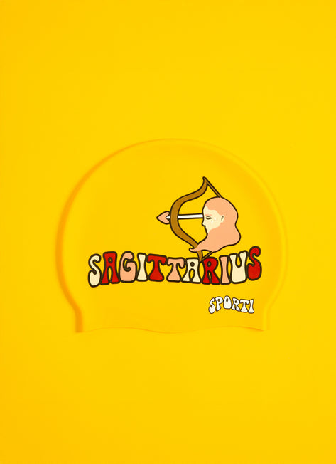 Sporti Groovy Zodiac Sagittarius Silicone Swim Cap