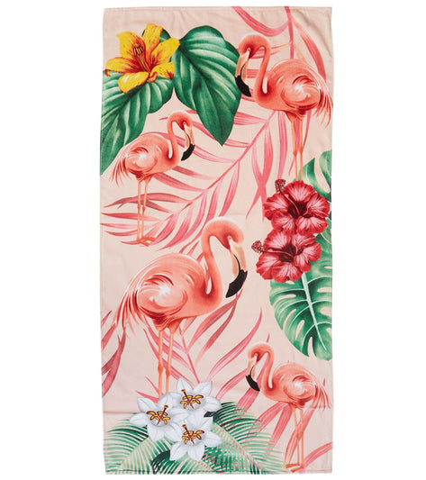 A to Z Towels Flamingos & Flowers Ii Beach Towel 30”X 60”