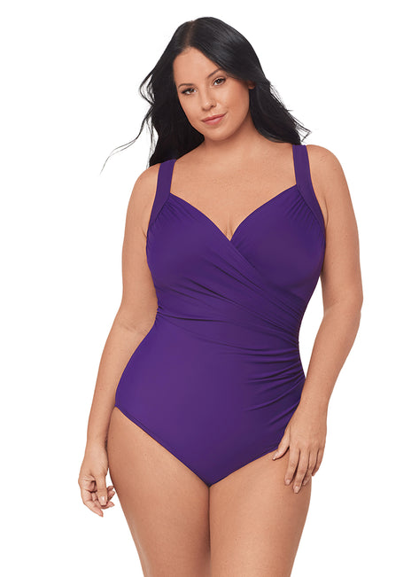 Miraclesuit Plus Size Solid Sanibel One Piece Swimsuit