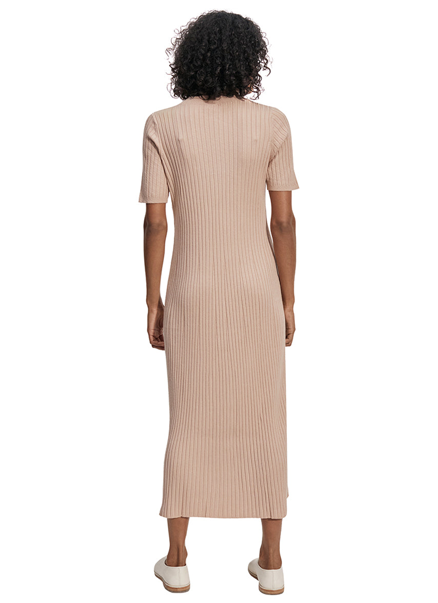 maeve rib knit midi dress Varley Maeve Rib Knit Midi Dress