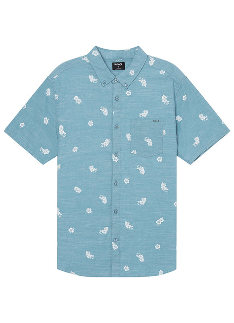 Hurley Men's One And Only Lido Stretch Short Sleeve Button-Up Shirt