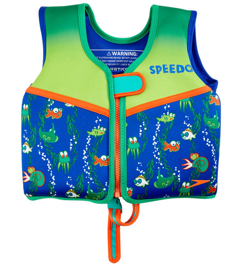 Speedo Boys' Learn To Swim Printed Neoprene Swim Vest (2yrs-6yrs)
