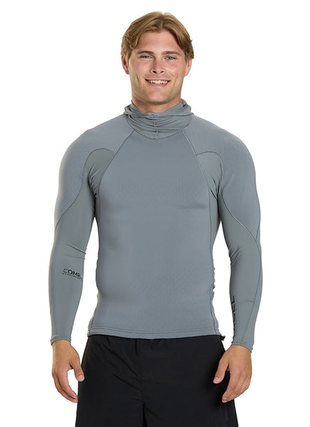 Xcel Men's 1.5mm Comp Hooded Neostretch Long Sleeve Top at