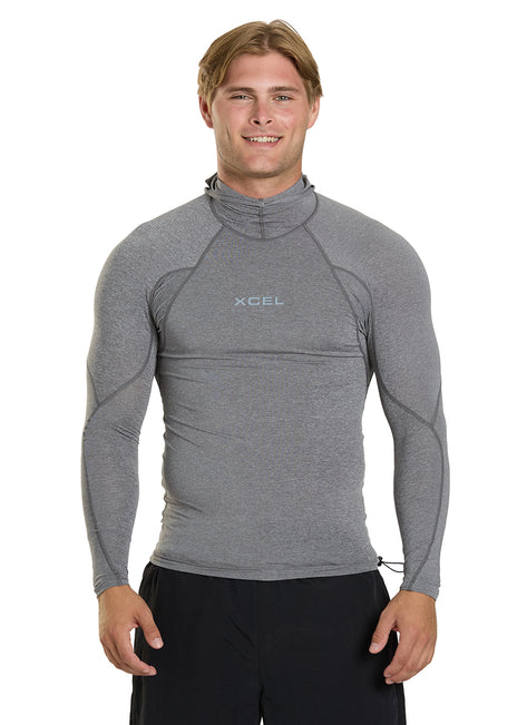 Xcel Men's Heathered Premium Stretch Performance Fit Hoodie UV