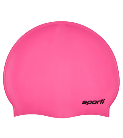 Sporti Kids' Solid Neon Silicone Swim Cap