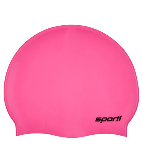 Sporti Kids' Solid Neon Silicone Swim Cap