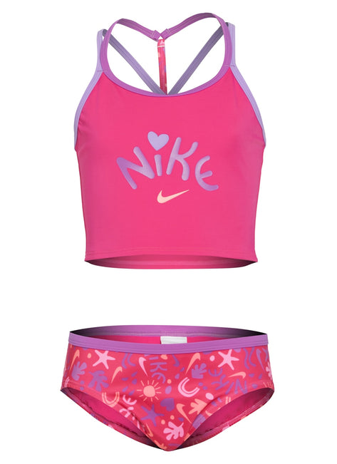 Nike Girls' Fun Forest T-Crossback Two Piece Midkini Set(Big Kid)