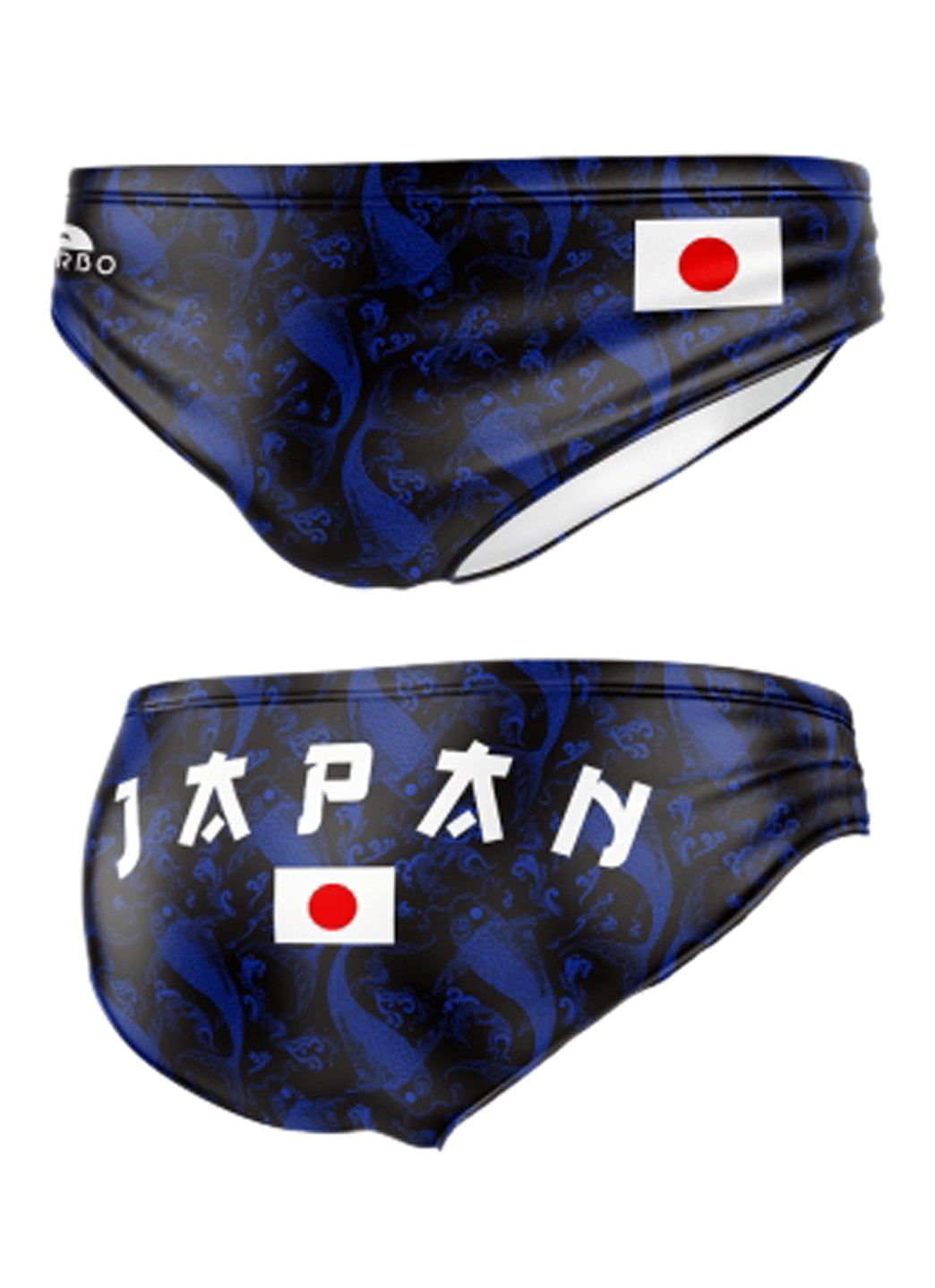 Turbo Men's Japan Flag Water Polo Brief Swimsuit at SwimOutlet.com