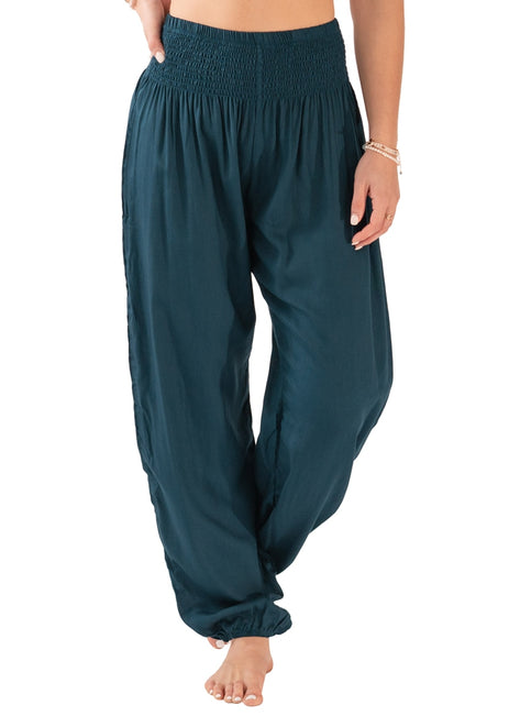 Lotus and Luna Deep Teal Harem Pants