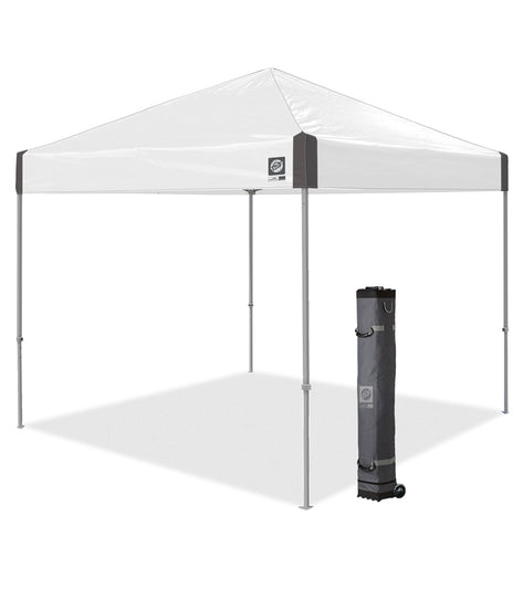 E-Z UP Ambassador 10'x10' Shelter Tent w/Spikes & Roller Bag
