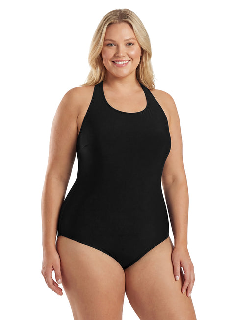 Speedo Women's Plus Size Moderate Ultraback One Piece Swimsuit