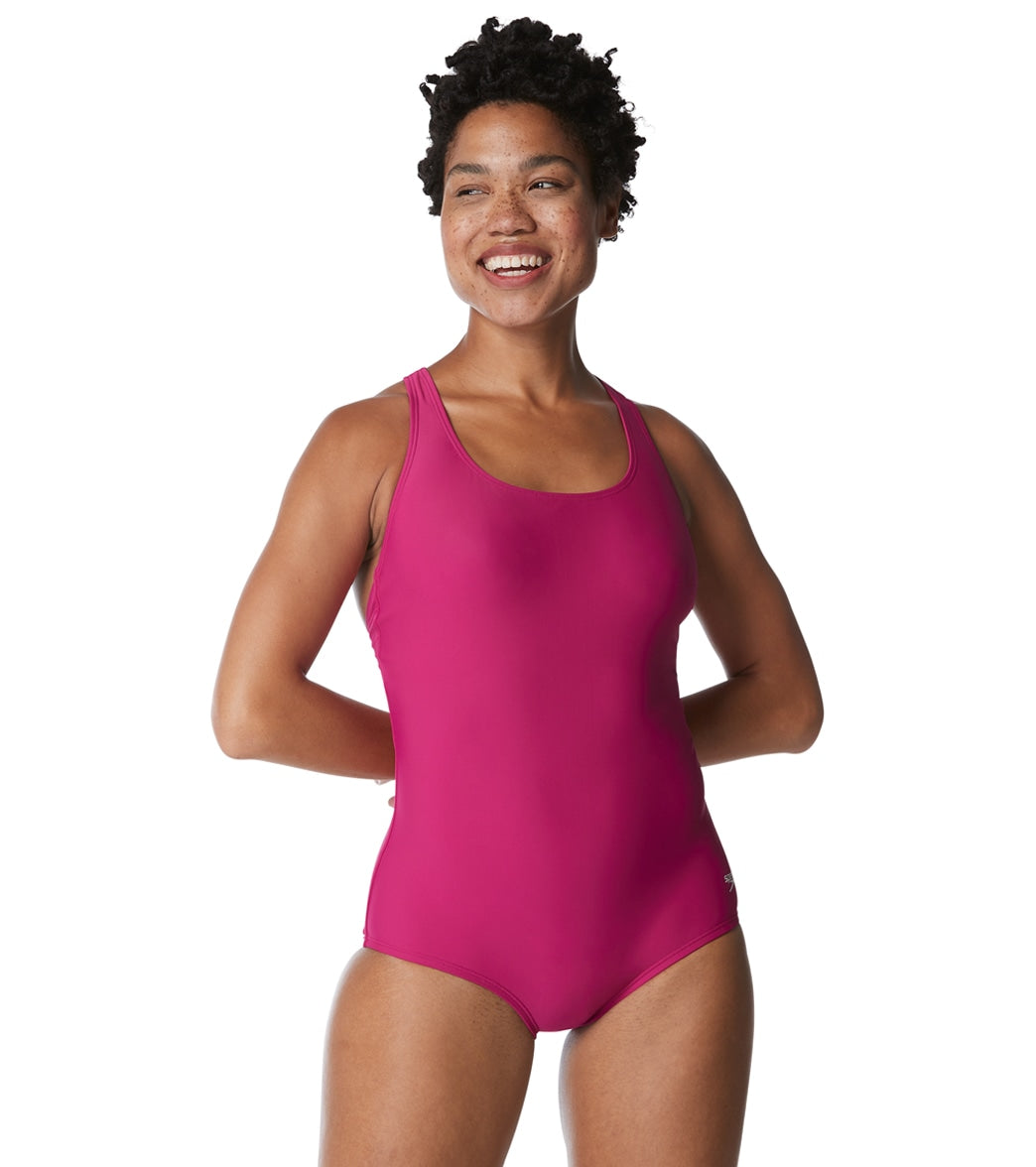 Speedo Women's Chlorine Resistant Ultraback One Piece Swimsuit at