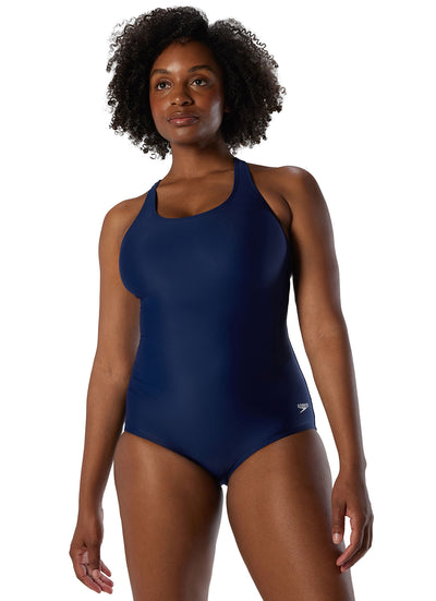 Speedo Women's Moderate Ultraback Long Torso One Piece Swimsuit