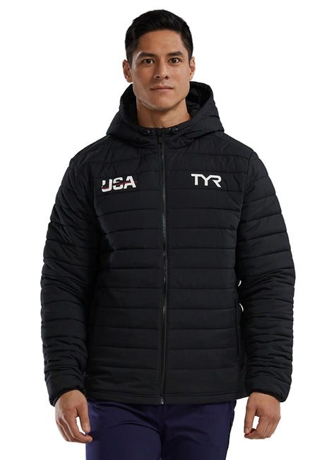TYR Men's USA Hydrosphere Mission Puffer Jacket