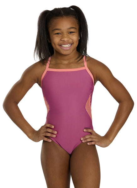 Speedo Women's Eco Splice Flyback One Piece Swimsuit at SwimOutlet.com
