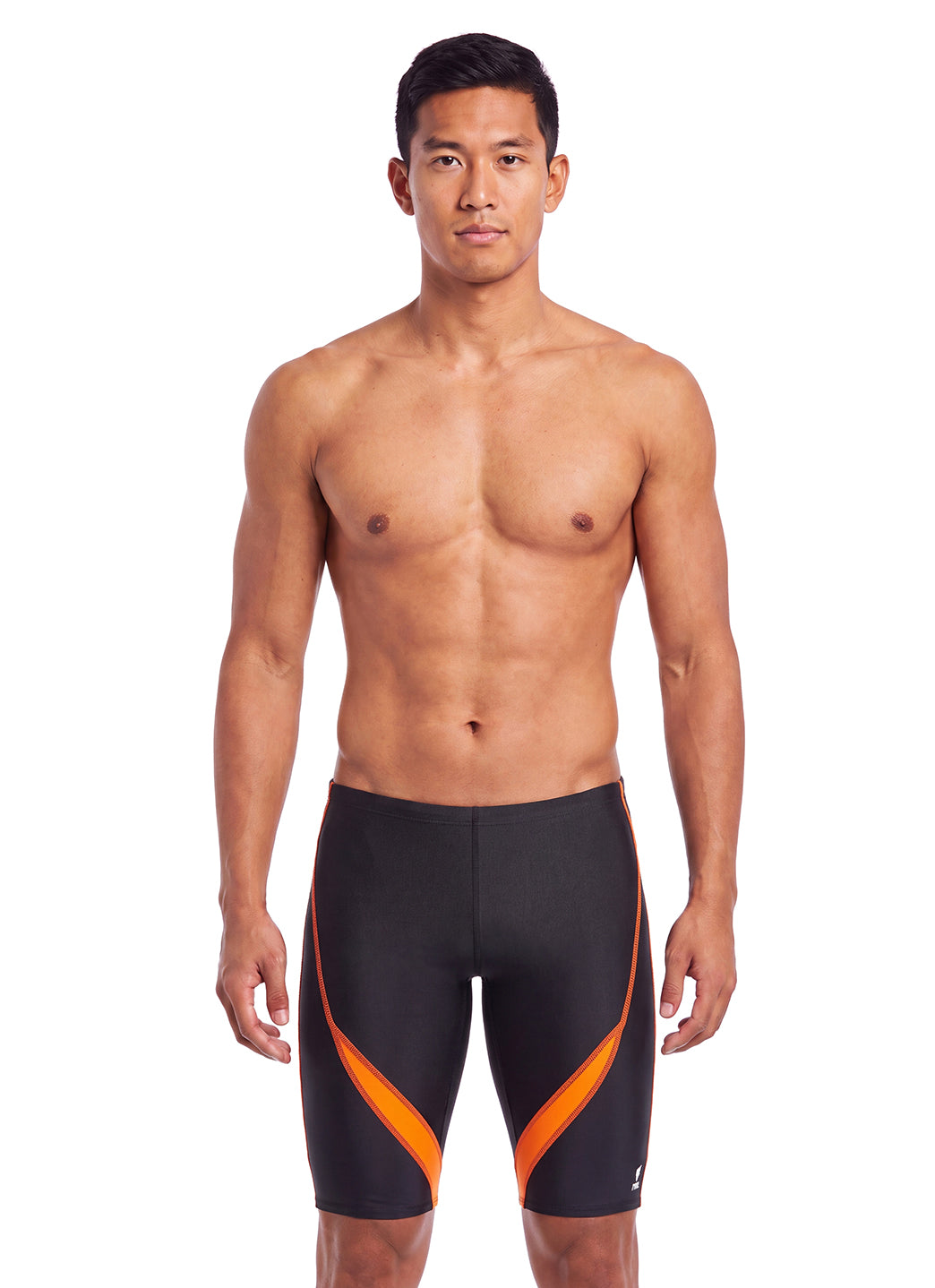 TYR トライアスロンウェア 上下セット オレンジ ブラック TYR Men's Alliance Splice Jammer Swimsuit at SwimOutlet.com