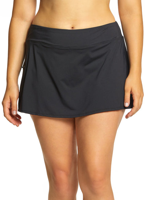 Beach House Plus Size Solid Emma Pull On Swim Skort