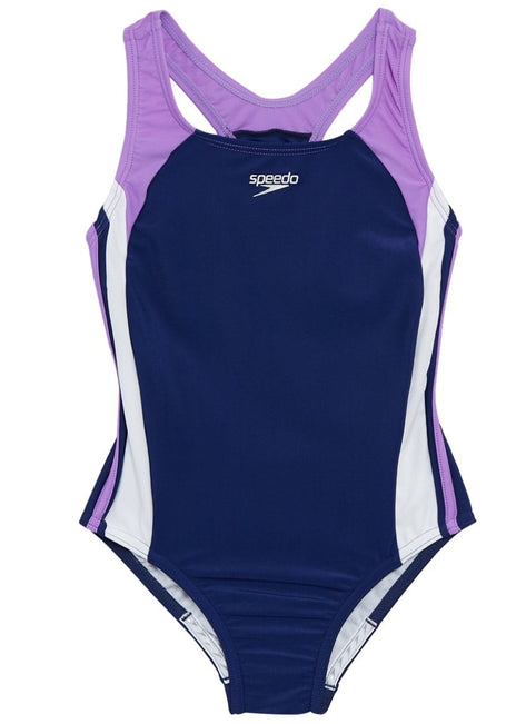 Speedo Girls' Solid Infinity Splice One Piece Swimsuit (Big Kid)