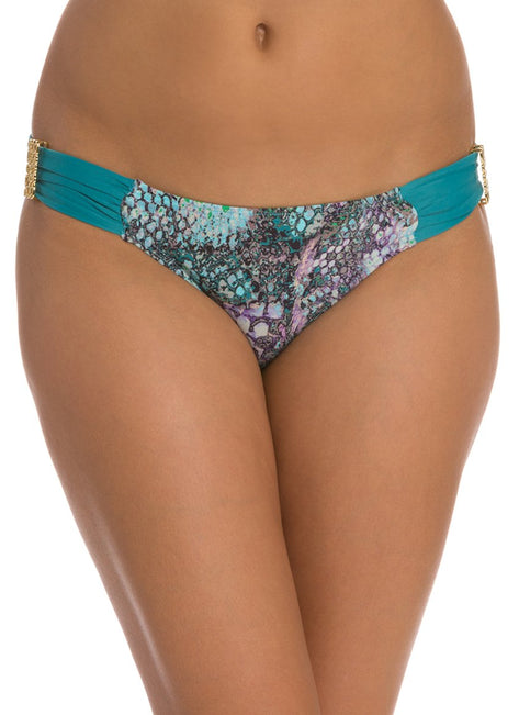 Aerin Rose Viper Ruched Back Hipster Bikini Bottom