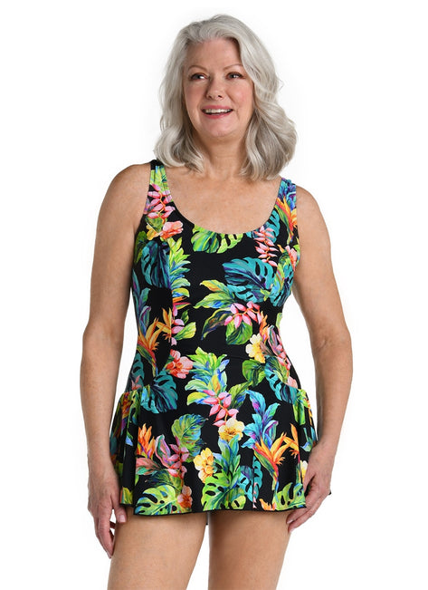 Maxine Women's Oahu Oasis Princess Seam Swim Dress