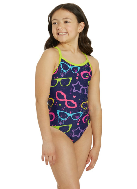 Sporti Gotta Wear Shades Thin Strap One Piece Swimsuit Youth (22-28)