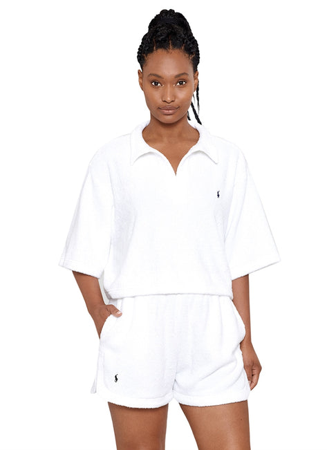 Polo Ralph Lauren Women's Terry Beachwear Polo Shirt and Short Set