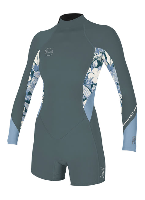 O'Neill Women's 2/1mm Bahia Back Zip Long Sleeve Springsuit Wetsuit