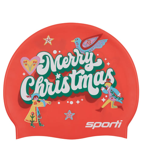 Sporti Christmas Countdown Silicone Swim Cap