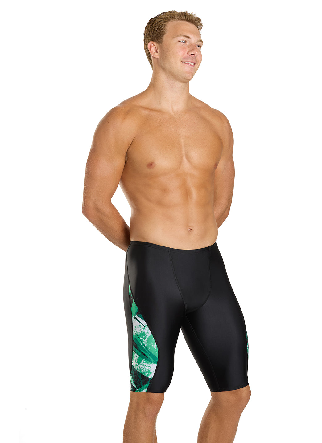Speedo Men's Bolted Splice Jammer Swimsuit at SwimOutlet.com