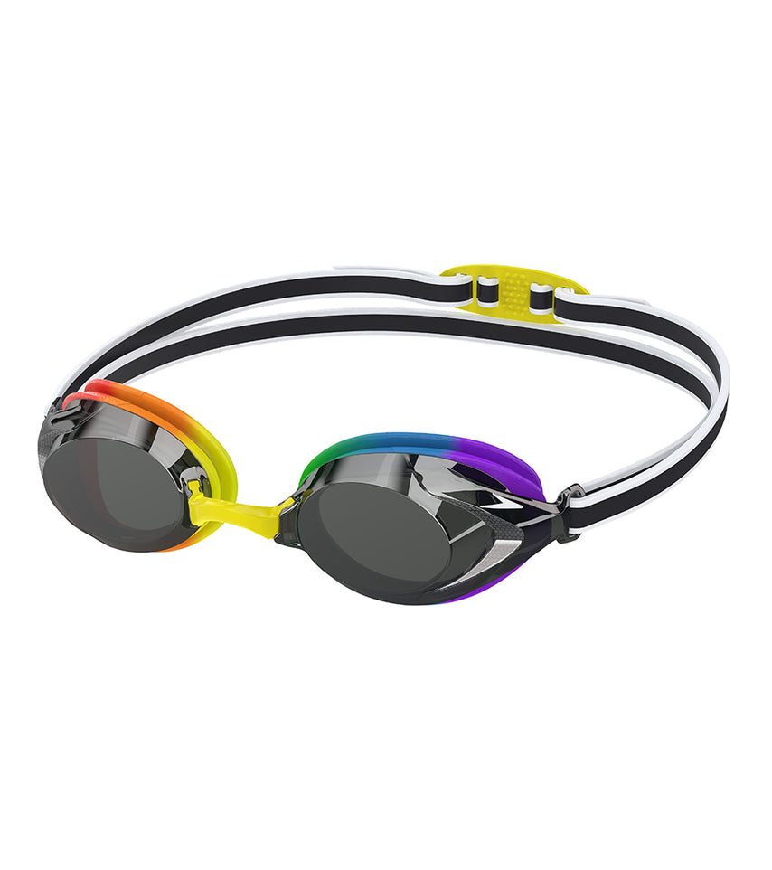 junior goggles Speedo Vanquisher Mirrored 3.0 Goggle 09703-RAINBOW Oakley DRT5 im Test: gift_for_dad fog coating Size:54cm Matte