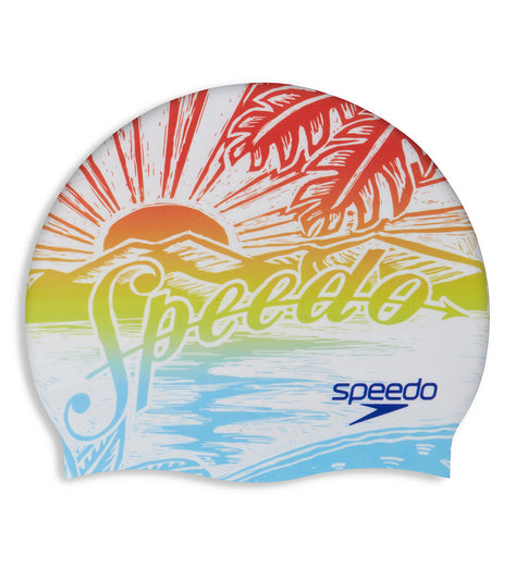 Speedo Printed Silicone Swim Cap