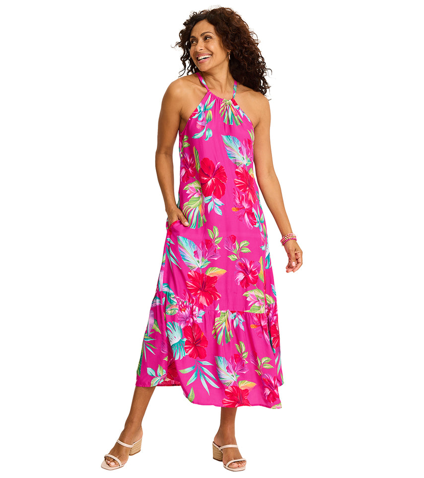 Tommy Bahama Women's Fiesta Floral Coverup Dress - Pink Maui