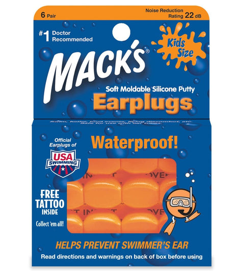 Mack's Soft Moldable Silicone Putty Ear Plugs - Kids Size