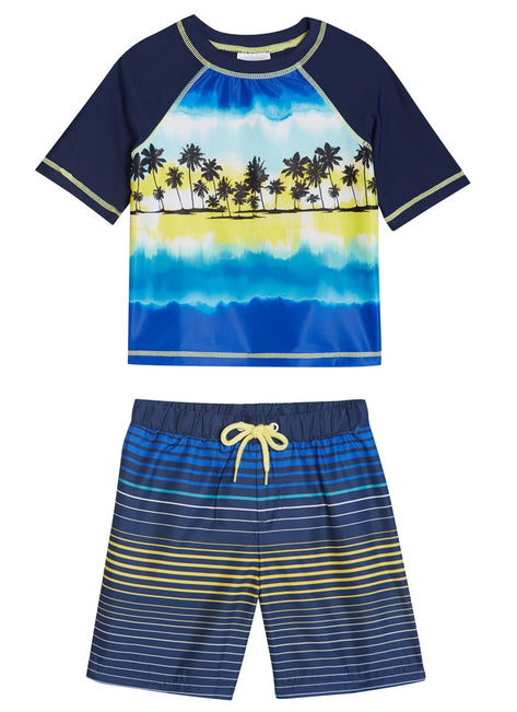 Swimfix Boys' Blue Crush Short Sleeve Rashguard Set (Baby, Toddler)