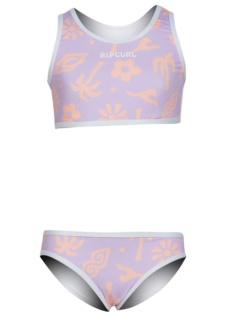 Rip Curl Girls' Low Tide Two Piece Bikini Set (Toddler, Little Kid)