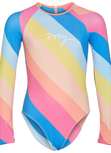 Roxy Girls' Touch Of Rainbow Long Sleeve One Piece Swimsuit (Toddler,Little Kid)
