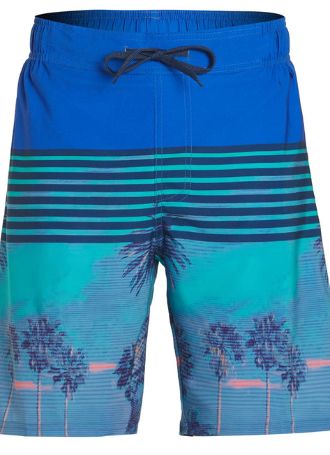 Wavebreaker Men's Palm Tree Swim Trunks