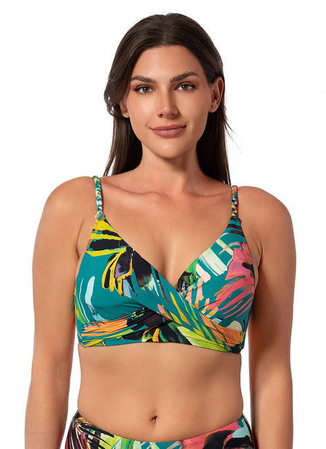 Jantzen Women's Sunset Magic Vera Surplice Bikini Top
