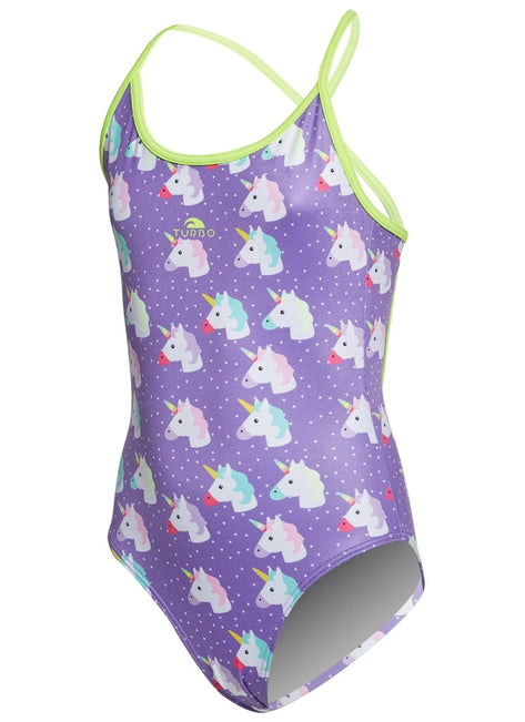 Turbo Girls' Unicorn One Piece Swimsuit