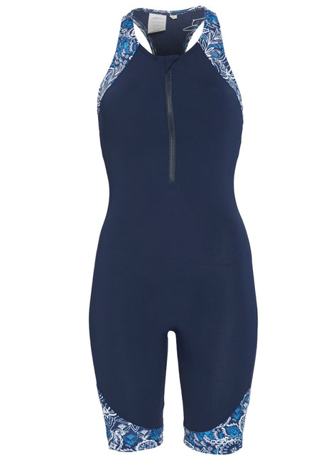 Dolfin Women's Aquashape Santorini Racerback Zip-Front Aquatard