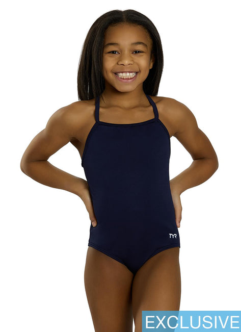 TYR Girls' Solid Durafast Elite Addy Diamondfit One Piece Swimsuit (Little Kid, Big Kid)