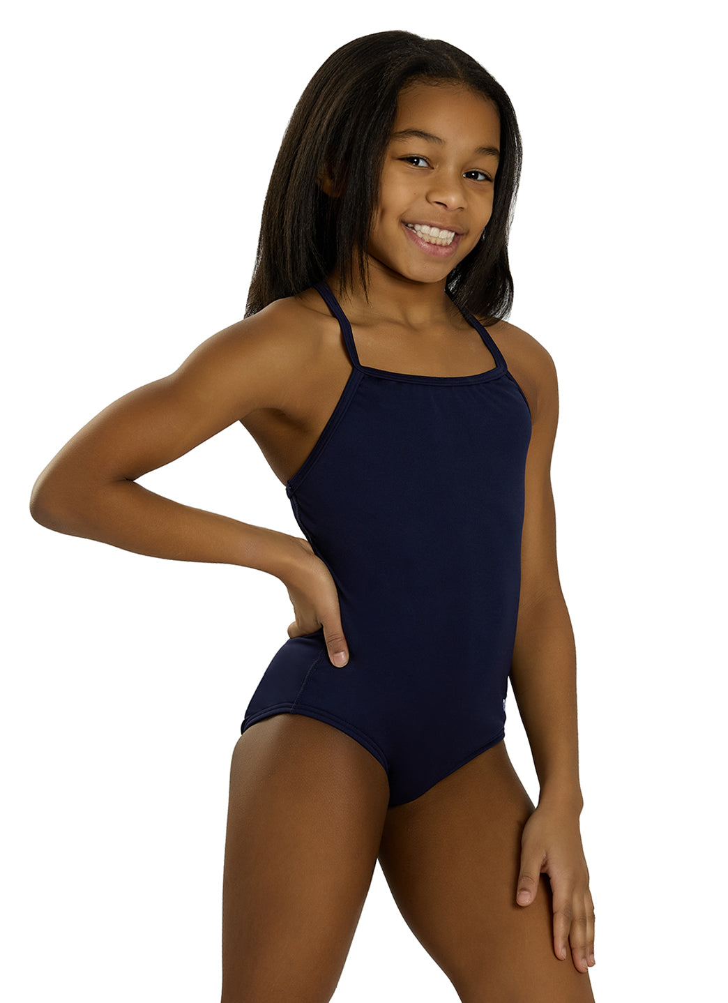 TYR Girls' Solid Durafast Elite Addy Diamondfit One Piece Swimsuit