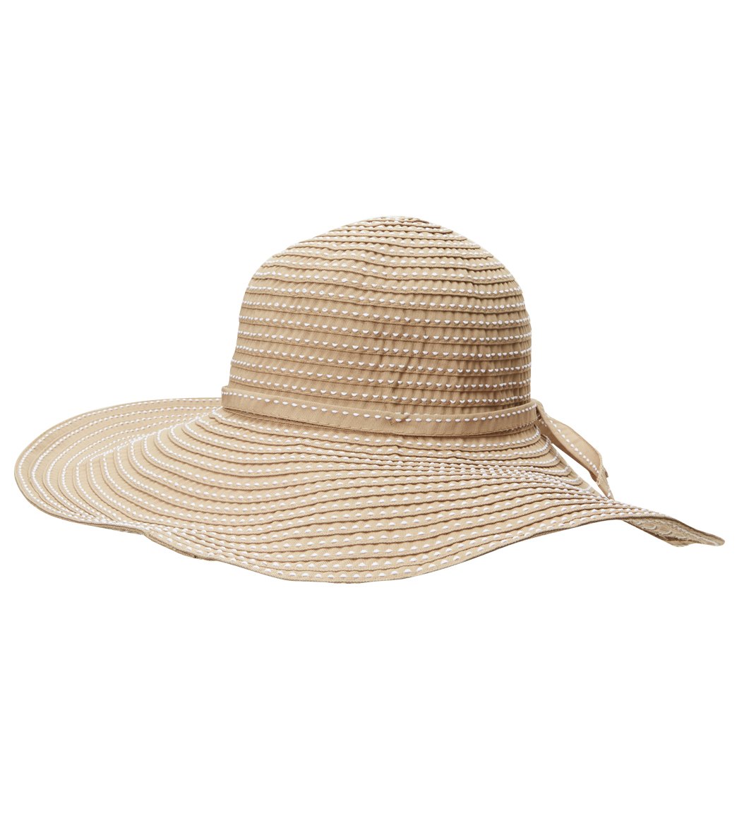 Sun N\' Sand Tuscany Ribbon with White Stitching Sun ☀️ Hat ? headwear beach ?️ Sun N Sand Tuscany Ribbon W/ White Stitching Sun Hat at  main image 4