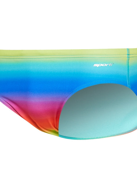 Sporti HydroLast Rainbow Tie-Dye Swim Brief Swimsuit