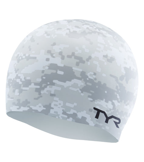 TYR Adult fit Graphic Digi Camo Swim Cap