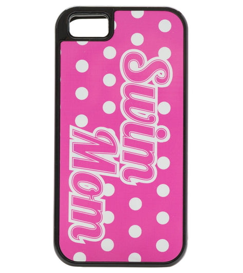 Bay Six Swim Mom Dotted Pink iPhone Phone Case