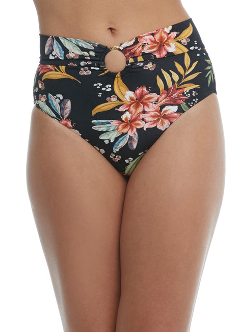 Body Glove Women's Incognito Woodstock High Waisted Bikini Bottom